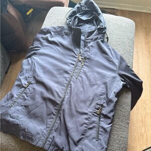 Tumi Tech Gray Hooded Jacket with Zipper Pockets